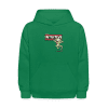 Intuitive Iguana Character Comfort Kids Hoodie - kelly green