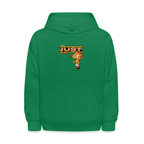 Just Jackal Character Comfort Kids Hoodie - kelly green