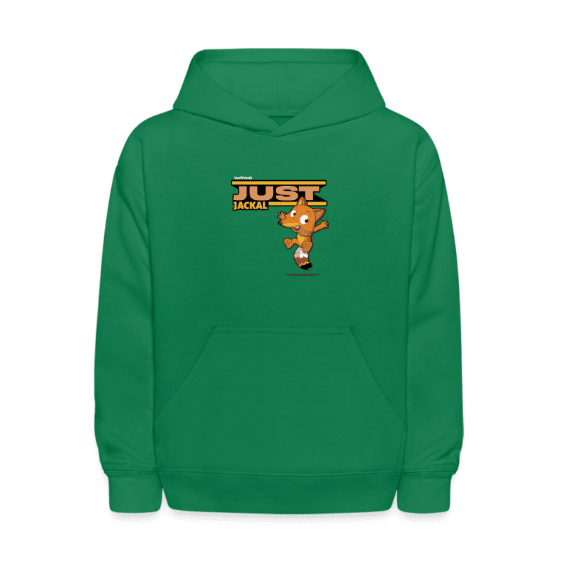 Just Jackal Character Comfort Kids Hoodie - kelly green