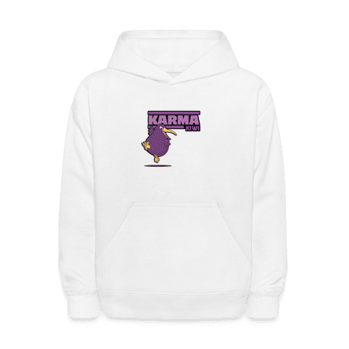 Karma Kiwi Character Comfort Kids Hoodie - white