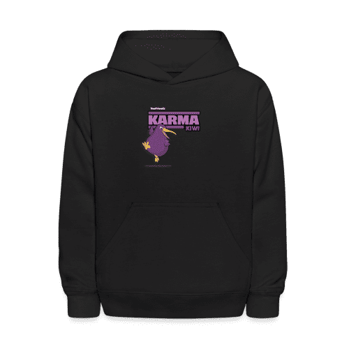 Karma Kiwi Character Comfort Kids Hoodie - black