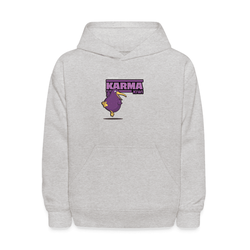 Karma Kiwi Character Comfort Kids Hoodie - heather gray