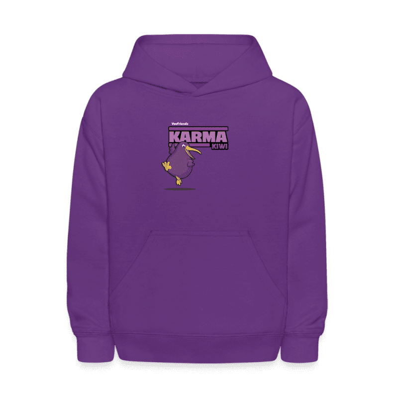 Karma Kiwi Character Comfort Kids Hoodie - purple