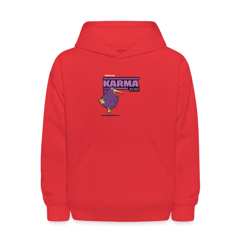 Karma Kiwi Character Comfort Kids Hoodie - red