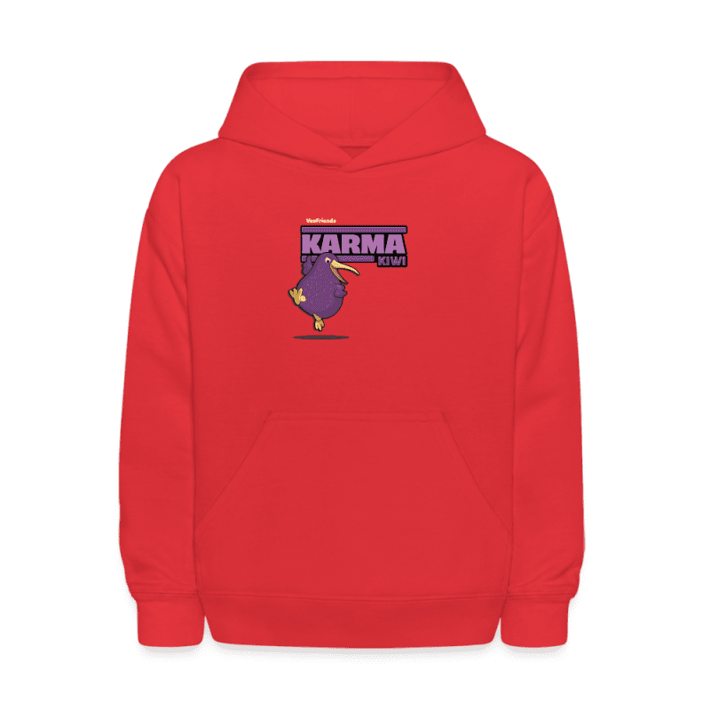 Karma Kiwi Character Comfort Kids Hoodie - red