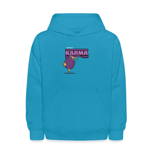 Karma Kiwi Character Comfort Kids Hoodie - turquoise