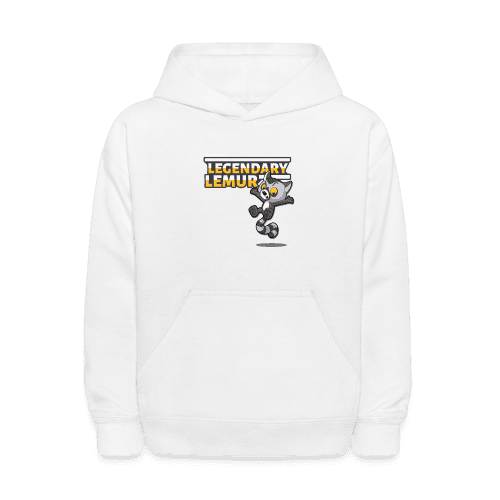 Legendary Lemur Character Comfort Kids Hoodie - white