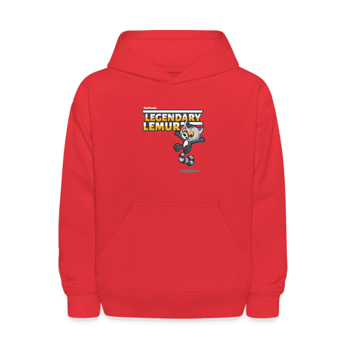 Legendary Lemur Character Comfort Kids Hoodie - red