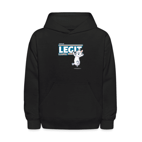 Legit Llama Character Comfort Kids Hoodie - black