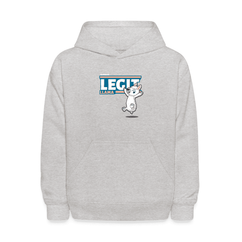 Legit Llama Character Comfort Kids Hoodie - heather gray