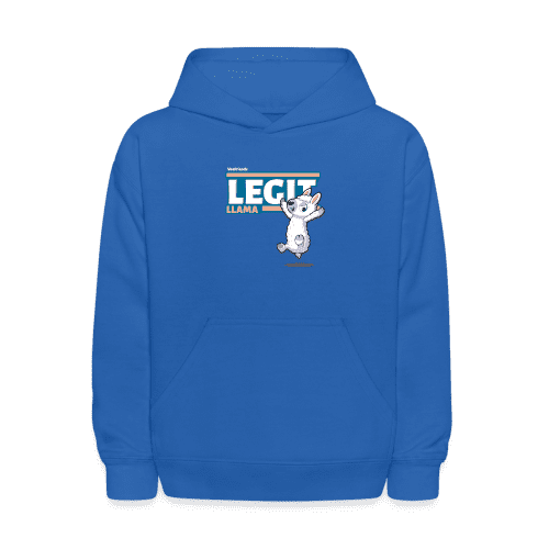 Legit Llama Character Comfort Kids Hoodie - royal blue