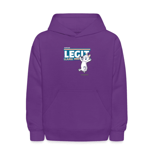 Legit Llama Character Comfort Kids Hoodie - purple