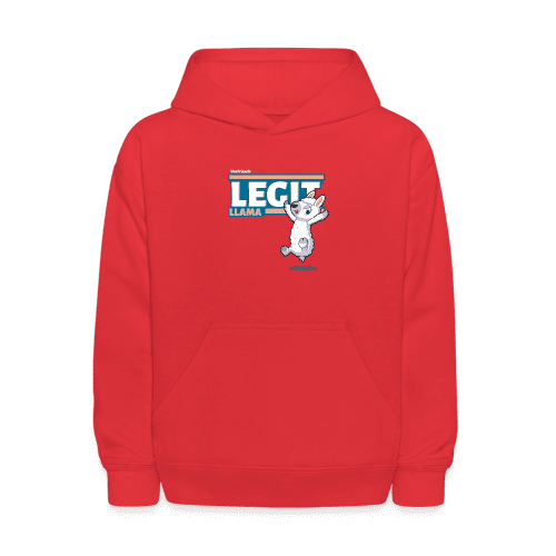 Legit Llama Character Comfort Kids Hoodie - red