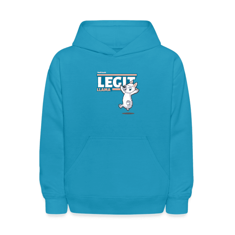 Legit Llama Character Comfort Kids Hoodie - turquoise