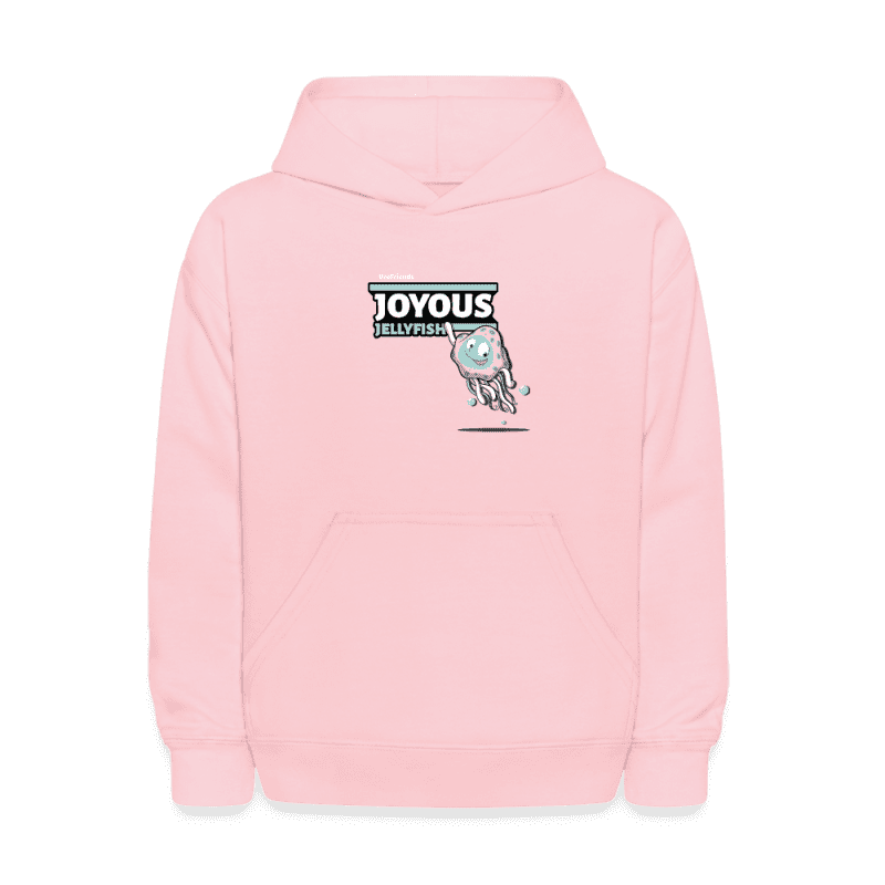 Joyous Jellyfish Character Comfort Kids Hoodie - pink