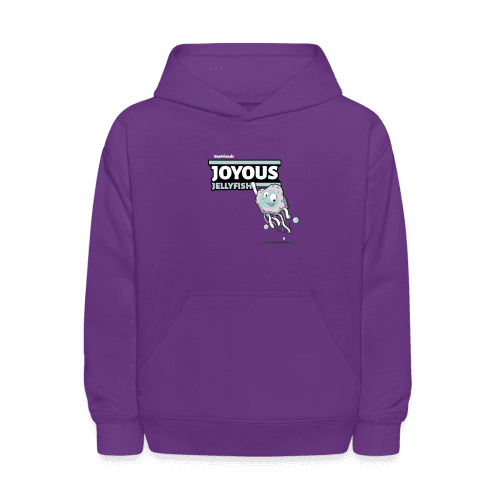 Joyous Jellyfish Character Comfort Kids Hoodie - purple