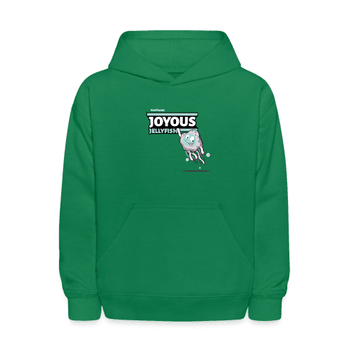 Joyous Jellyfish Character Comfort Kids Hoodie - kelly green