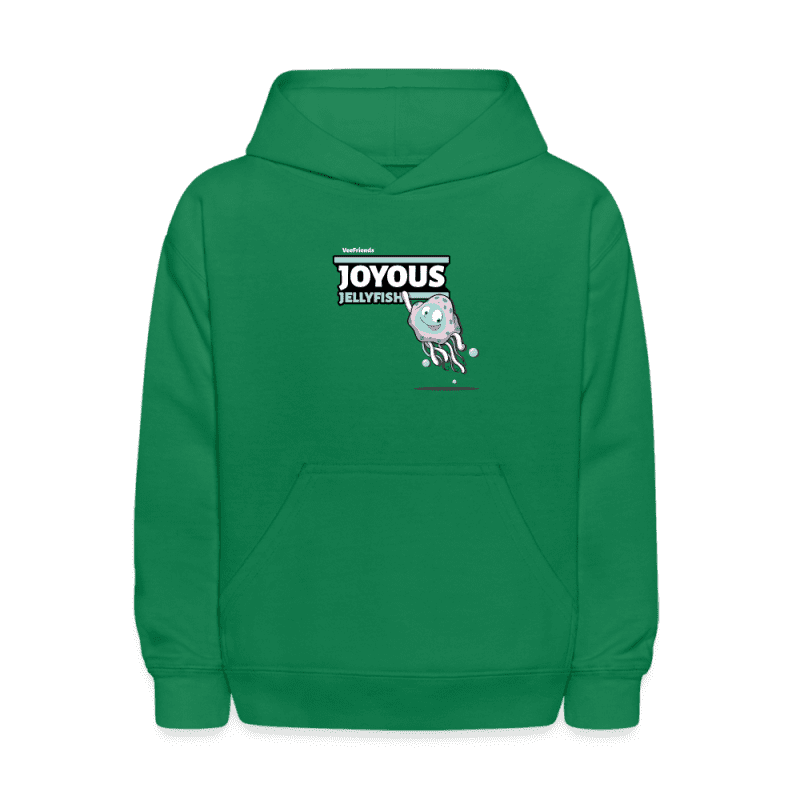 Joyous Jellyfish Character Comfort Kids Hoodie - kelly green