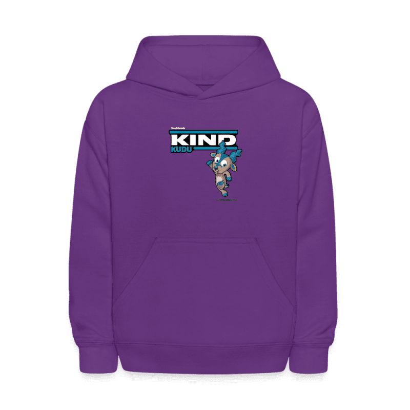 Kind Kudu Character Comfort Kids Hoodie - purple