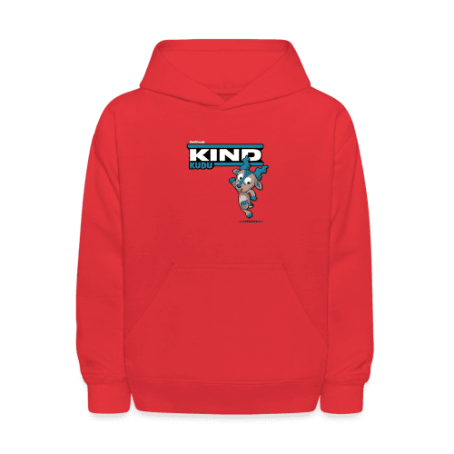 Kind Kudu Character Comfort Kids Hoodie - red