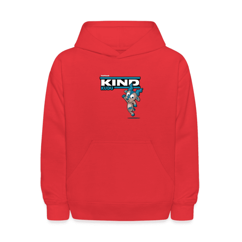 Kind Kudu Character Comfort Kids Hoodie - red