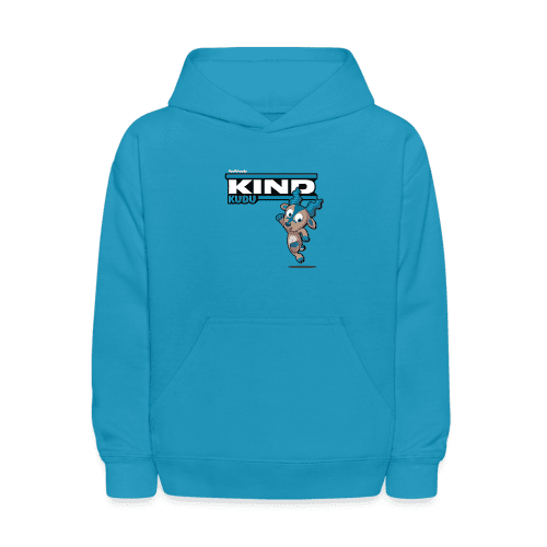 Kind Kudu Character Comfort Kids Hoodie - turquoise