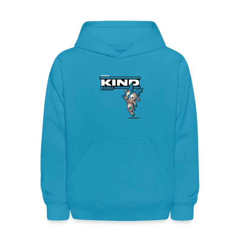 Kind Kudu Character Comfort Kids Hoodie - turquoise