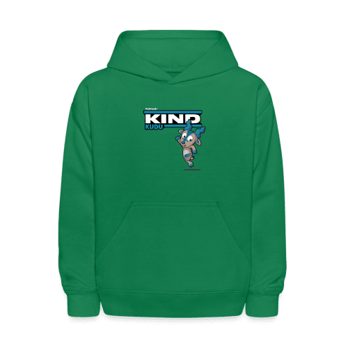 Kind Kudu Character Comfort Kids Hoodie - kelly green