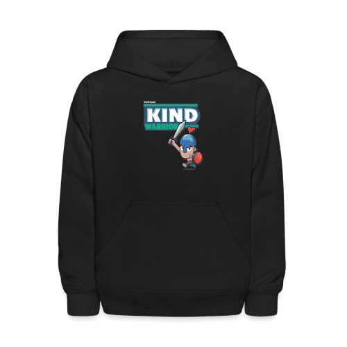 Kind-Warrior Character Comfort Kids Hoodie - black