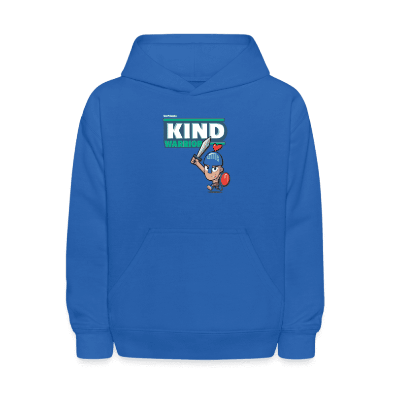 Kind-Warrior Character Comfort Kids Hoodie - royal blue