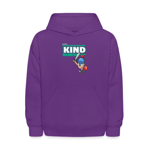 Kind-Warrior Character Comfort Kids Hoodie - purple