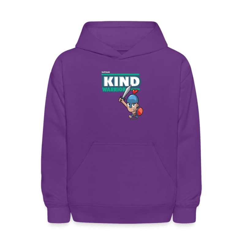 Kind-Warrior Character Comfort Kids Hoodie - purple