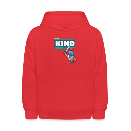 Kind-Warrior Character Comfort Kids Hoodie - red