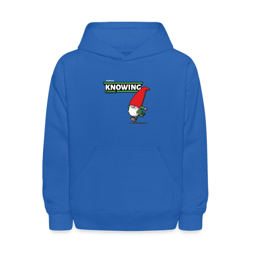 Knowing Gnome Character Comfort Kids Hoodie - royal blue