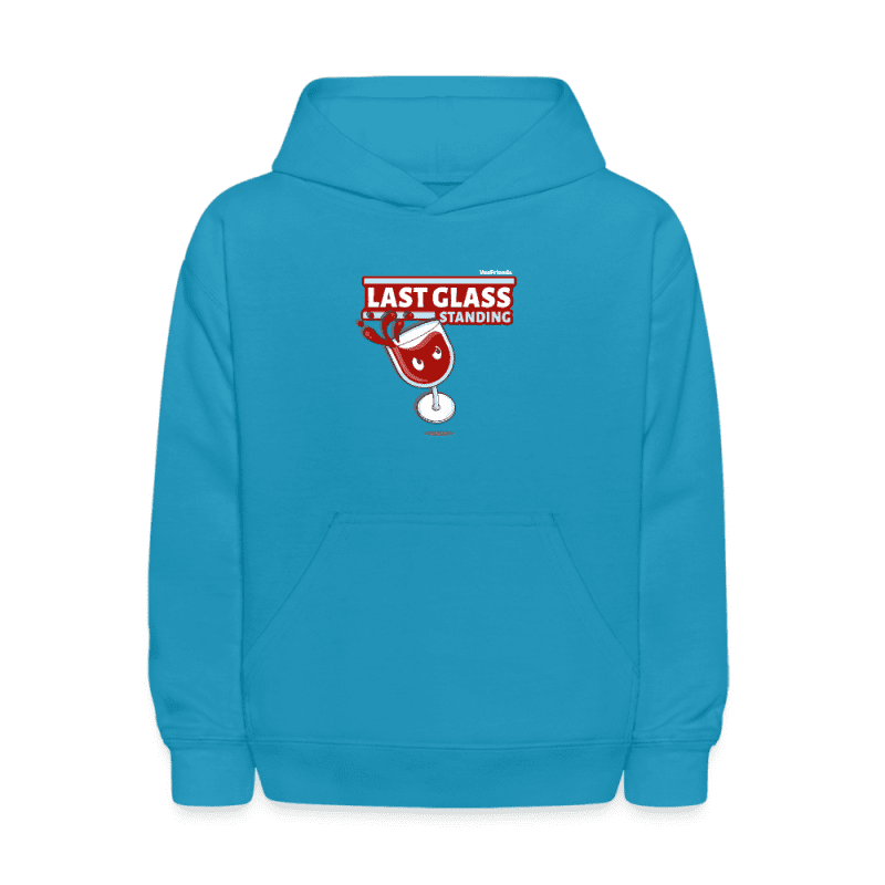 Last Glass Standing Character Comfort Kids Hoodie - turquoise