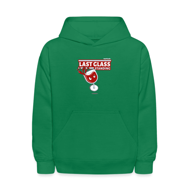 Last Glass Standing Character Comfort Kids Hoodie - kelly green