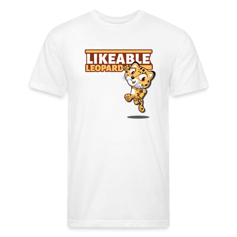 Likeable Leopard Character Comfort Adult Tee - white