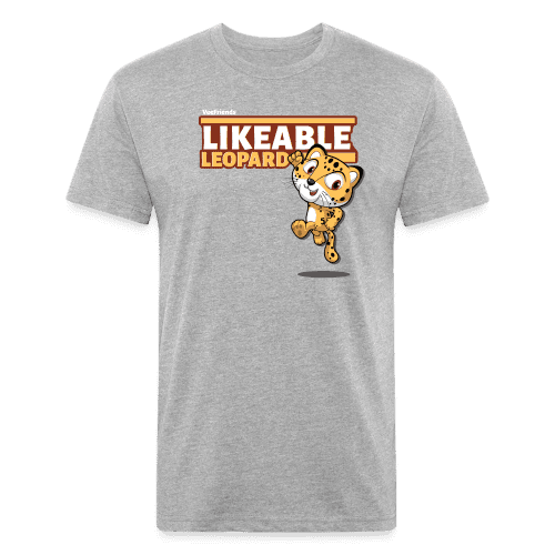 Likeable Leopard Character Comfort Adult Tee - heather gray