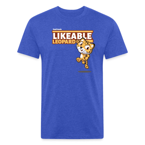 Likeable Leopard Character Comfort Adult Tee - heather royal