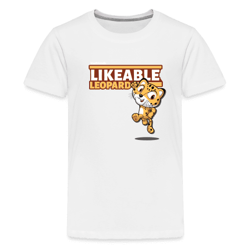 Likeable Leopard Character Comfort Kids Tee - white