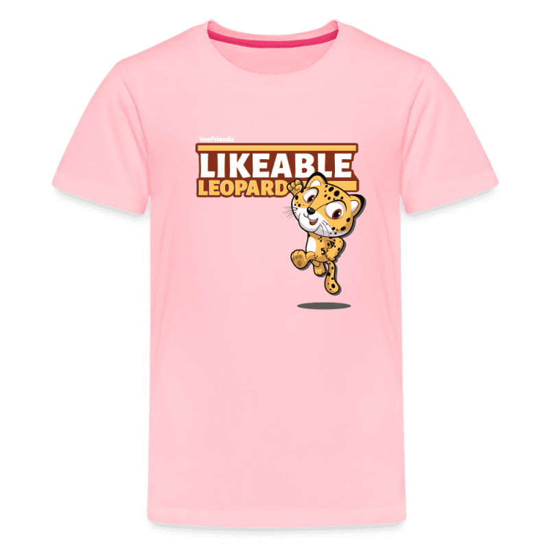 Likeable Leopard Character Comfort Kids Tee - pink