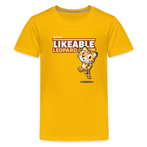 Likeable Leopard Character Comfort Kids Tee - sun yellow