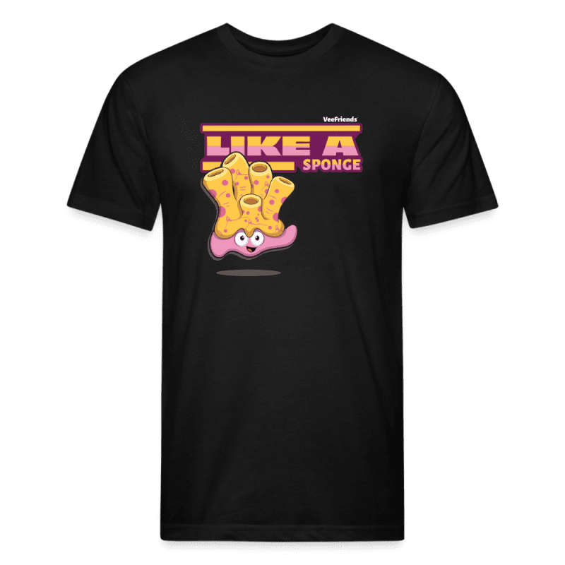 Like A Sponge Character Comfort Adult Tee - black