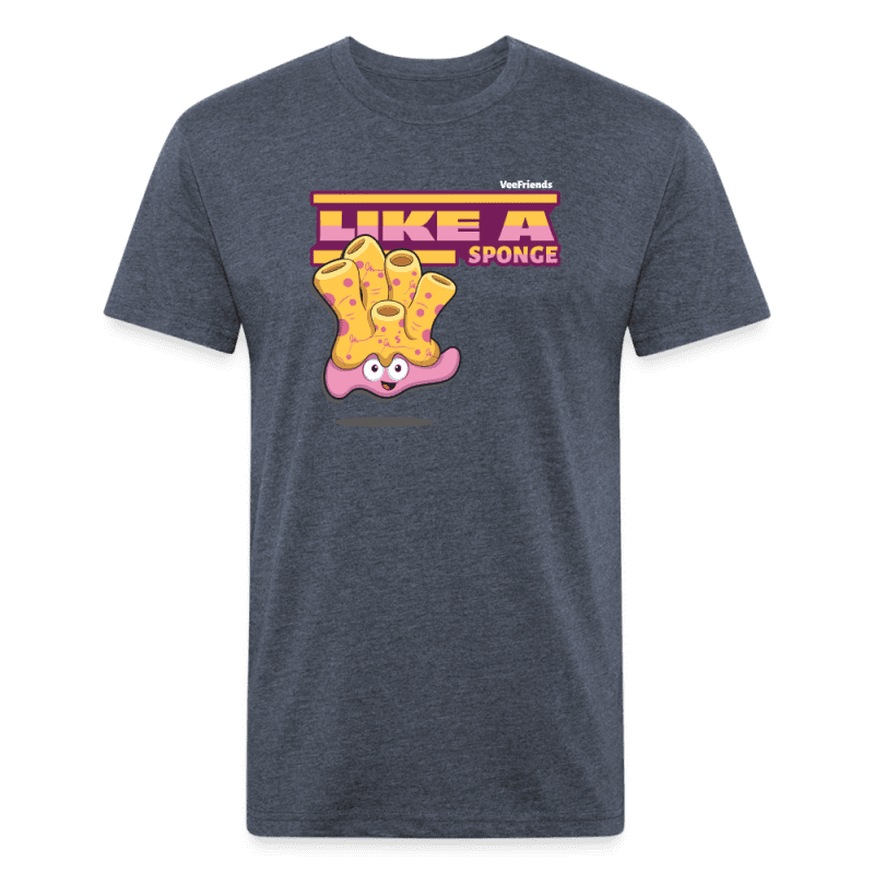 Like A Sponge Character Comfort Adult Tee - heather navy