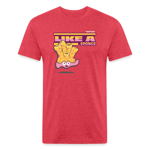 Like A Sponge Character Comfort Adult Tee - heather red