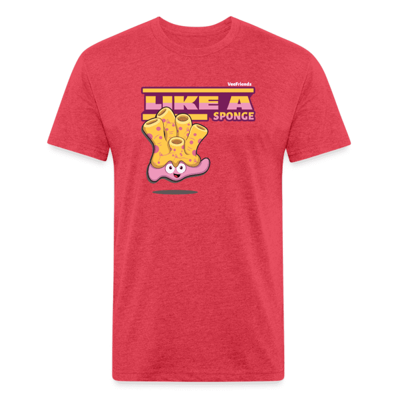 Like A Sponge Character Comfort Adult Tee - heather red