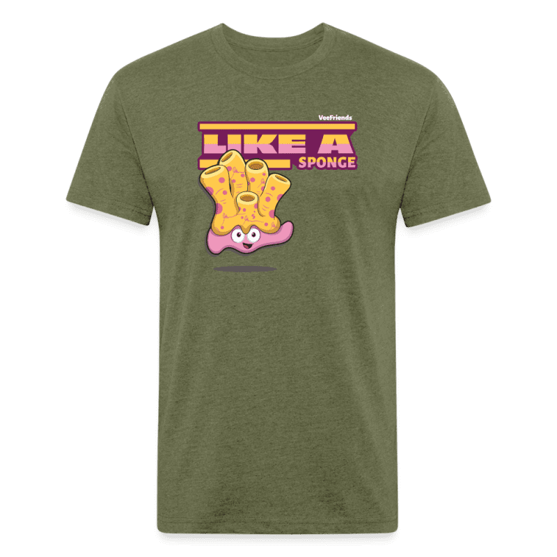 Like A Sponge Character Comfort Adult Tee - heather military green