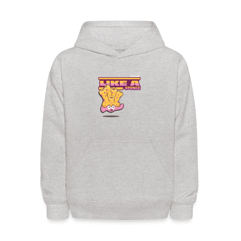 Like A Sponge Character Comfort Kids Hoodie - heather gray