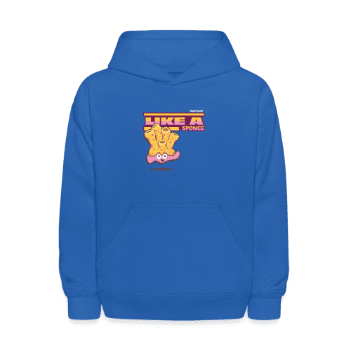 Like A Sponge Character Comfort Kids Hoodie - royal blue