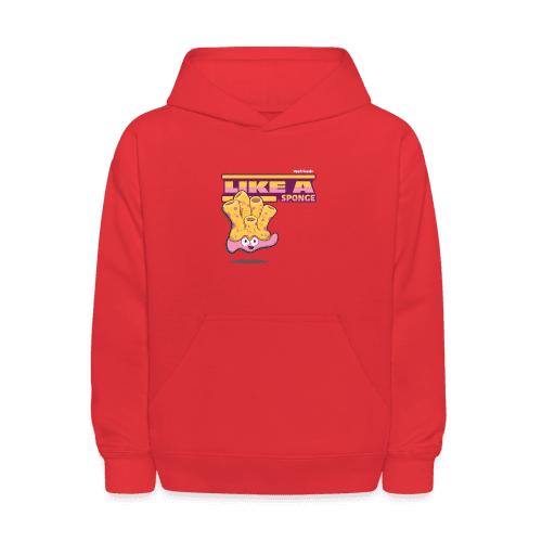 Like A Sponge Character Comfort Kids Hoodie - red